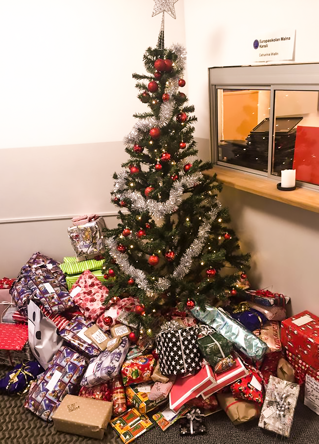 Julklappsinsamling på Europaskolan Malma