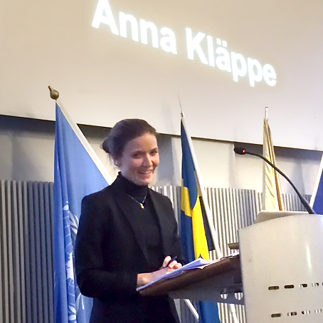 Alumnen Anna Kläppe gästföreläste för gymnasiet